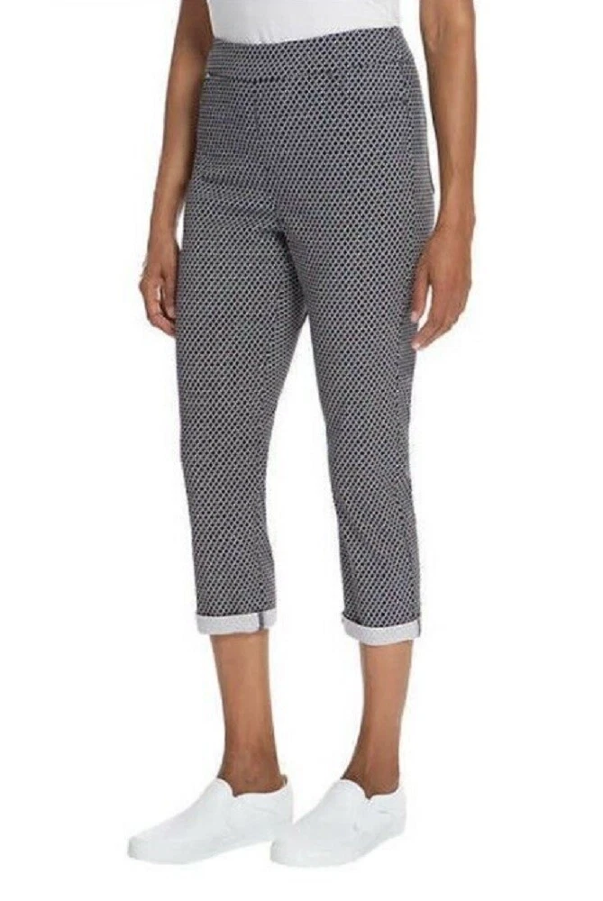 Mario Serrani Women's Roll Cuff Capri Pants Navy Diamond
Opens in a new window or tab