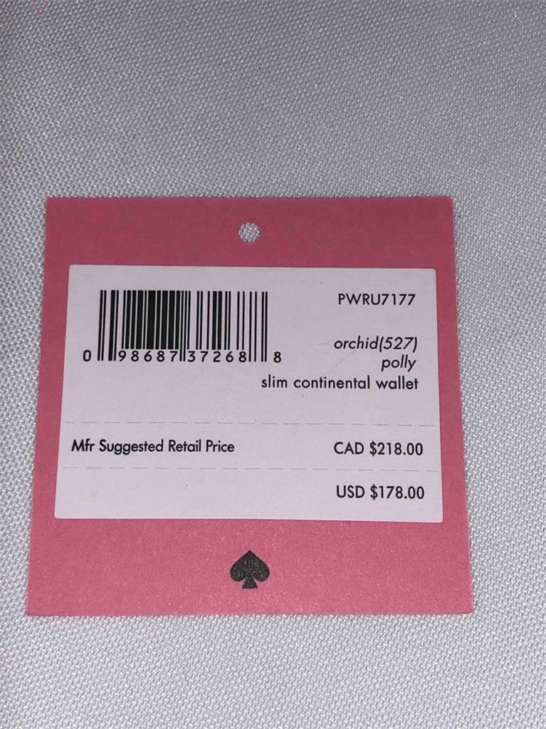 NWT KATE SPADE Polly Slim Continental Zip Around Wallet in Purple PWRU7177 eBay
