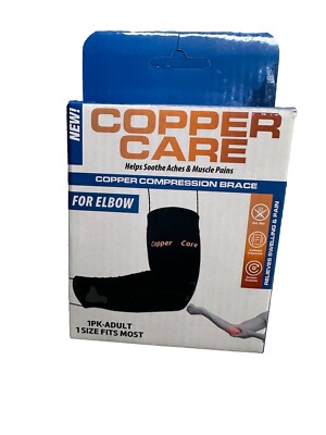 Copper Elbow Support Arm Sleeve Compression Brace Arthritis Pain Relief Sport US