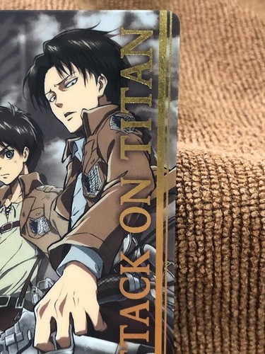 Tarjeta de oblea Attack on Titan Eren Levi Armin No. 19 Colección de juguetes de personajes 2014 - Imagen 2 de 10