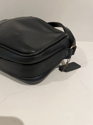 Vintage Coach Black Leather Half Moon Crescent Bag | eBay