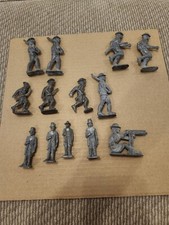 Lot of 13 Vintage Toy Lead Soldiers Unmarked and Unpainted