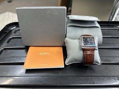 New Unique ''1911'' Series Carree Square Automatic Ebel Watch with Leather Band