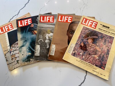 Lot of 5 LIFE 1969 | Streisand, Johnny Cash, Paul McCartney, Black Models