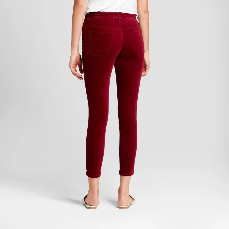 Women's Jean High Rise Skinny Velveteen - Mossimo™ Burgundy Red - Image 2 of 4