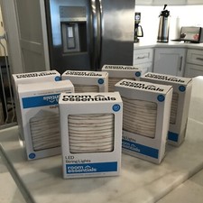 Set/7 - 30 ft LED 90 ct Fairy/Rice String Lights GOLD Wire USB/Battery Timer NEW