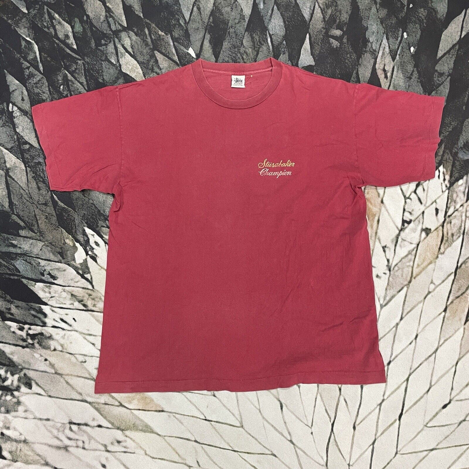 Vtg RARE 80s 90s Stüssy Stüsabaker Champion T-shi… - image 2