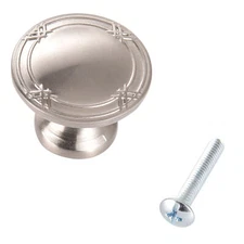 25 PCS Omega Kitchen Bath Cabinet Knobs Knob SN Satin Nickel 33MM 1 3/8 902-SN