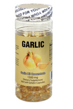 Garlic Oil Concentrate 3 MG 500:1 300 Capsules Cholesterol FREE, Made In USA