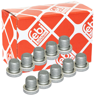Ölablassschraube FEBI 46398 M12 x 1,5 mm mit Dichtring Set 10 Stück für Mercedes