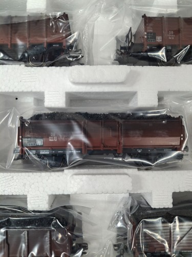 Marklin 46034 HO Scale DB Weathered 5-Car Coal Transport Car Set NIB - Picture 10 of 12