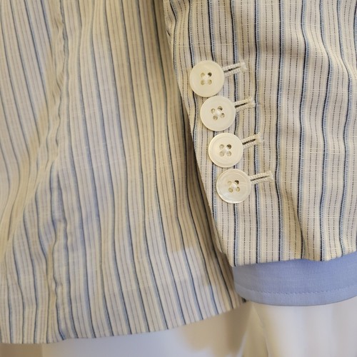 Polo Ralph Lauren chino jacket mens large stripe button 100% cotton Maritime VTG - Picture 12 of 24