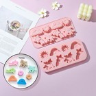 2pcs Sun Meteor Rainbow Mold for Baking Reusable Non-stick for Cake Decor Pink
