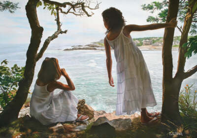 Marginal Way by Tom Sierak Fine Art Print Little Girl Seascape Poster 16x22
