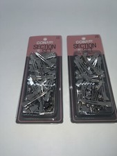 Conair Section and Set Single Prong Clips, Silver, 30-Count Lot Of 2