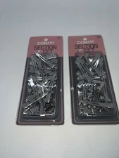Conair Section and Set Single Prong Clips, Silver, 30-Count Lot Of 2