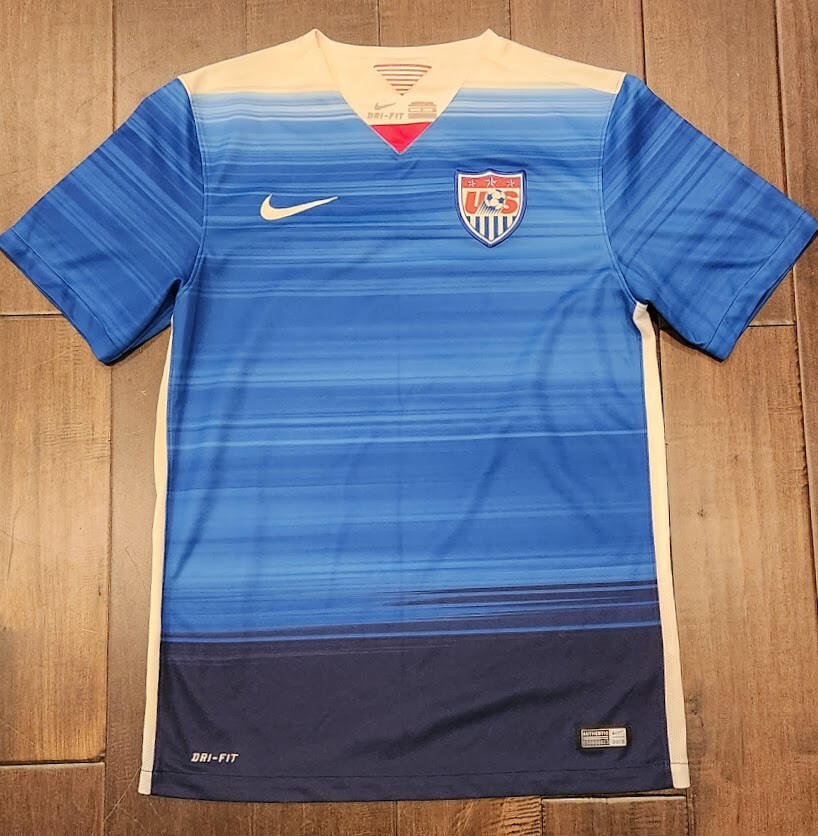 Nike USA Soccer Jersey Small Blue 2015/16 Team United States Shirt Swoosh USMNT