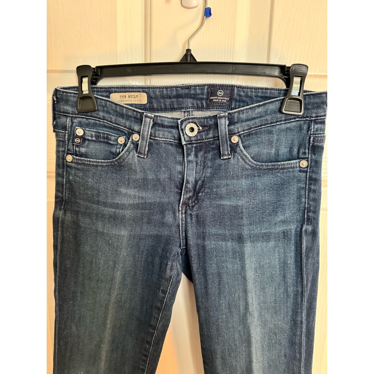 AG Adriano Goldschmied The Stilt Cigarette Leg Jeans Women's Size 25R Blue 
