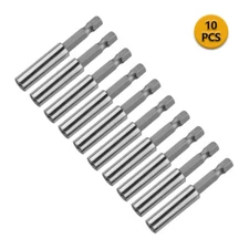 10Pc Magnetic Extension Socket Drill Bit Holder Screwdriver 1/4" Hex Shank Quick