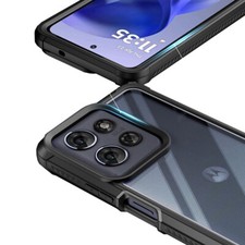 For Moto G Power 5G 2025 Case Built-in Screen Full Body Shockproof Cover Black