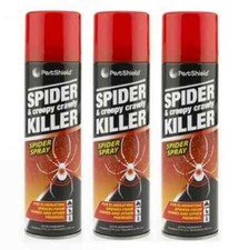 3 x PestShield Spider & Creepy Crawly Killer Spray 200ml