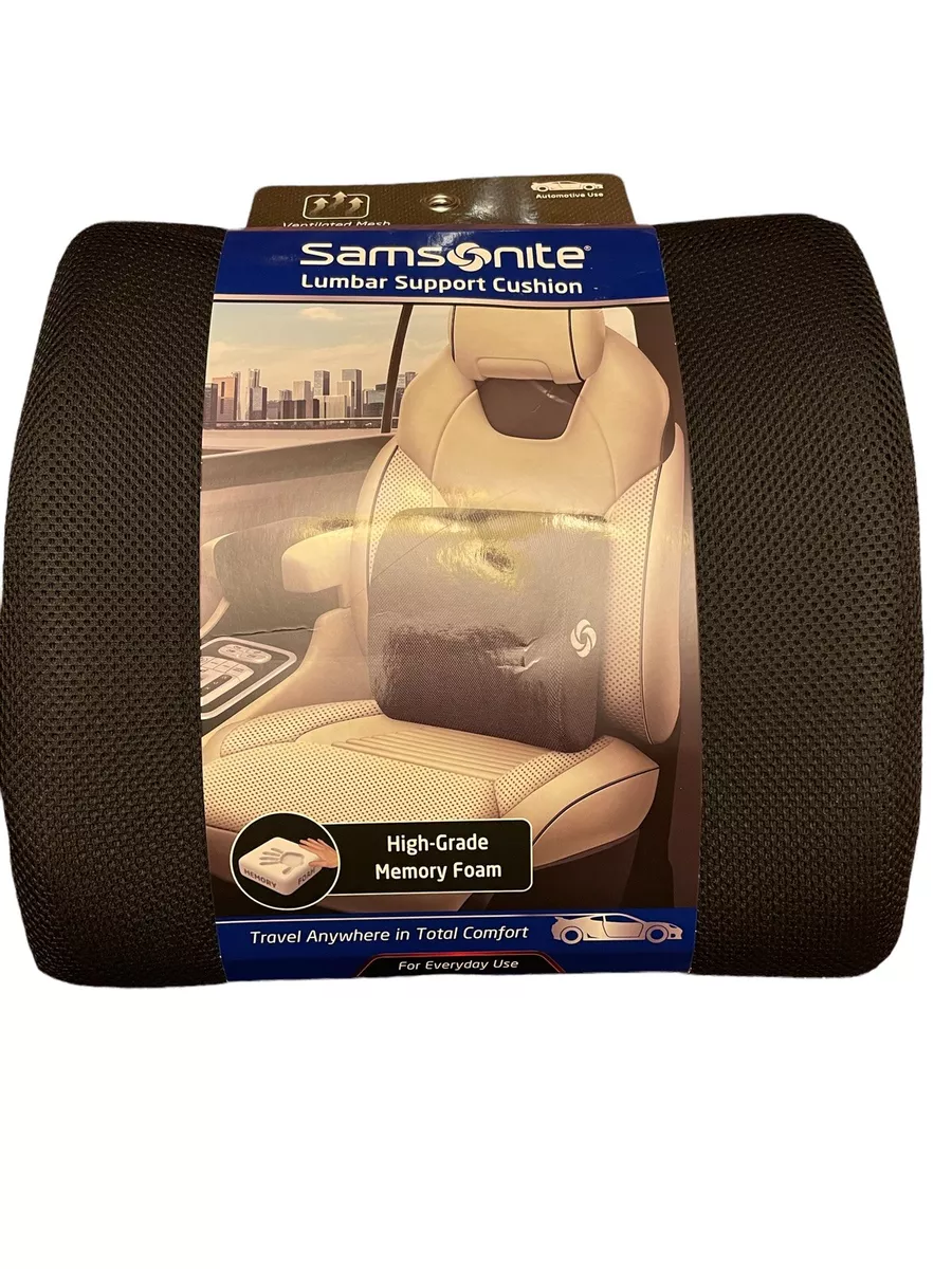 Samsonite Lumbar Support Cushion Memory Foam - Black - NEW