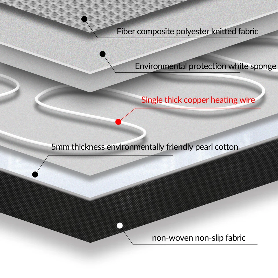 Almofada de assento traseira aquecida universal para carro aquecedor almofada de aquecimento - Imagem 3 de 4