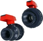 Heavy Duty PVC Single Half Union Pink Handle Ball Valve Fitting 1/2 in- 2-1/2 in
