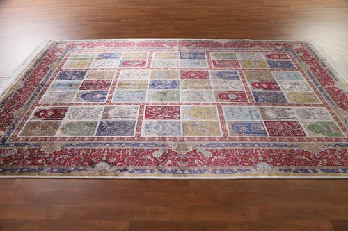 Silk Top Quality 6x10 ft. Garden Design Traditional Turkish Living Room Rug - Picture 9 of 12