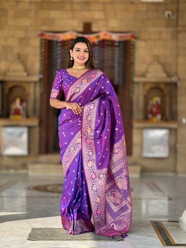Party Wear Saree Blouse Bollywood Bridal Silk Bollywood Sari Indian Wedding New - Picture 8 of 98
