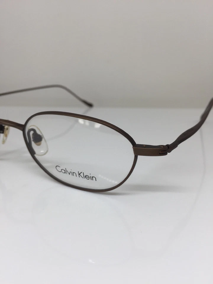New VINTAGE CALVIN KLEIN Eyeglasses CK 510 100% Titanium Matte Brown 50mm Japan - Image 3 of 4