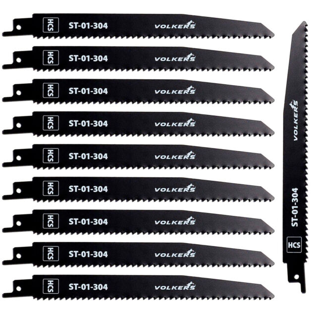 10 x HCS Säbelsägeblatt 200 mm Z 4 mm Sägeblatt Sabelsägeblatt für Holz PVC 10 x HCS Säbelsägeblatt 200 mm Z 4 mm Sägeblatt Sabelsägeblatt für Holz PVC