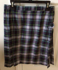 Lands' End Girls Size 10 Plaid Skirt Below Knee Kilt Style