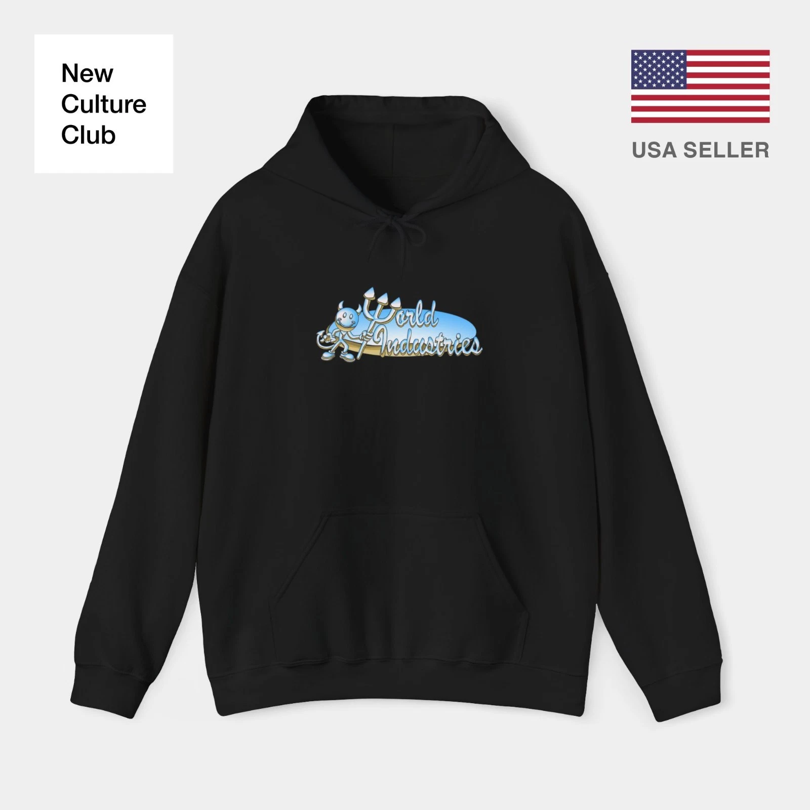 Chrome Devil Team 1997 World Industries Skateboard Classic Hoodie Print