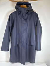 Elka Rain PVC Rubberised Fully Waterproof Rain Coat Navy Small Women’s 