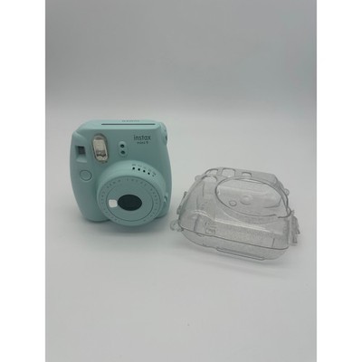 Fujifilm Instax Mini 9 Instant Camera Ice Blue with Clear Glitter Case