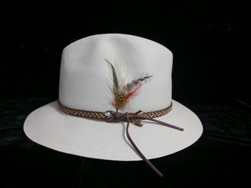 CAPAS DESIGN Genuine Shantung Fedora Style Hat Made In USA Size Medium - Picture 4 of 12