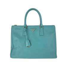 Prada Saffiano Galleria Leather Tote Women Green One Size