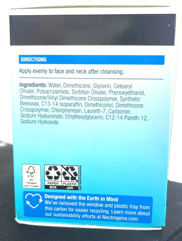 2x Neutrogena Hydro Boost Face Moisturizer with Hyaluronic Acid Extra Dry 1.7 oz - Image 2 of 4