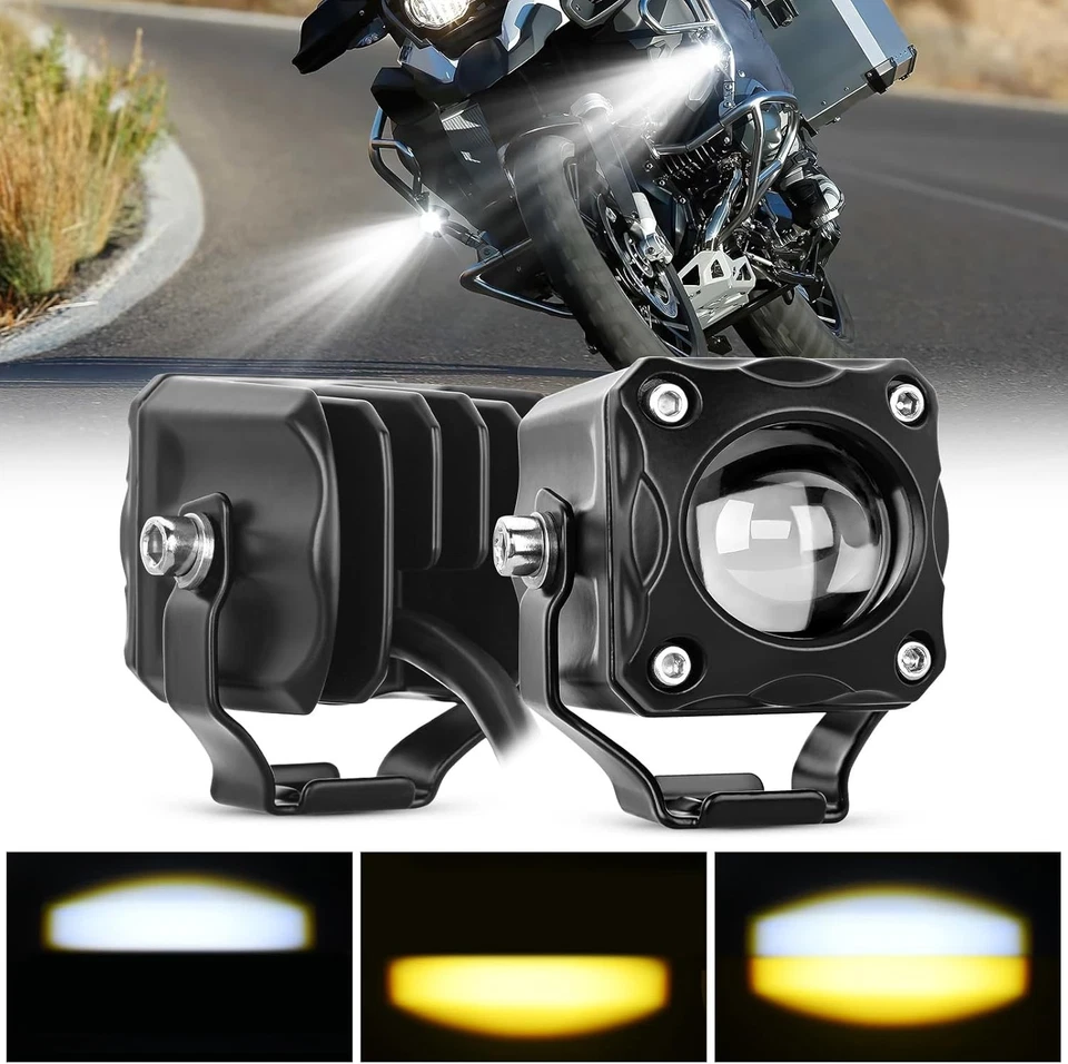 Luces LED antiniebla auxiliares todoterreno punto 1,7 pulgadas para motocicletas SUV Foto 3 de 4