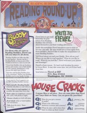 Nabisco An American Tale Fievel Reading Round-Up Newsletter