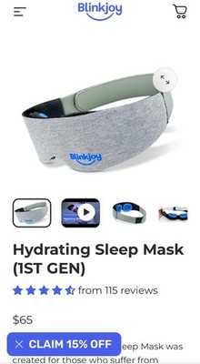 NEW Blink Joy Eye Mask   Hydrating Moisture Therapy, Relaxing Eye Care