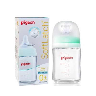Pigeon Premium Glass Baby Feeding Bottle for New Born | 160 ml