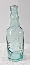 Antique Aqua Fred Miller Brewing Co Beer Bottle Milwaukee WI Pre-Pro Blob Top