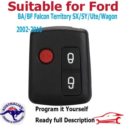 Remote Transponder Key Fob for Ford BA/BF Falcon Territory SX/SY/Ute/Wagon 02-10 - image 1 of 3
