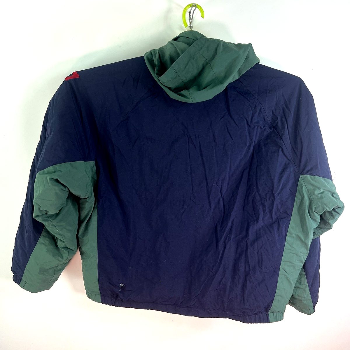 VTG Nautica Expedition Duck Down Jacket Mens SZ XLT Green/Blue