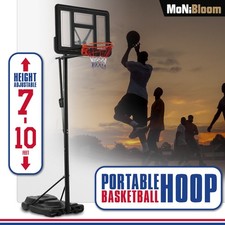 7-10FT Portable Basketball Hoop Goals System Height Adjustable For Youth/Adults