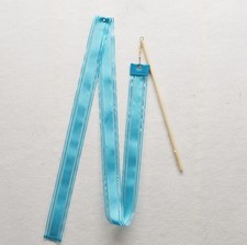 Child -Turquoise Streamer w 12" Rod - Worship Dance Ribbon