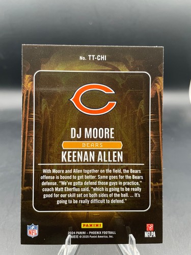 2024 Phoenix DJ MOORE-KEENAN ALLEN Tándems atesorados INSERTO #TT-CHI Bears - Imagen 2 de 5