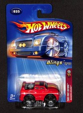 2005 Hot Wheels #35 First Editions-Blings 5/10 QUADRA-SOUND Red w/Chrome 5 Spoke